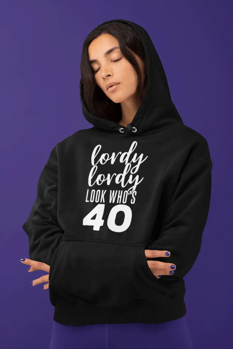 Look Who's Forty Custom Hoodie for Men and Women | Premium Design | Catch My Drift India - Catch My Drift India Clothing black, hoodie, hoodies, unisex