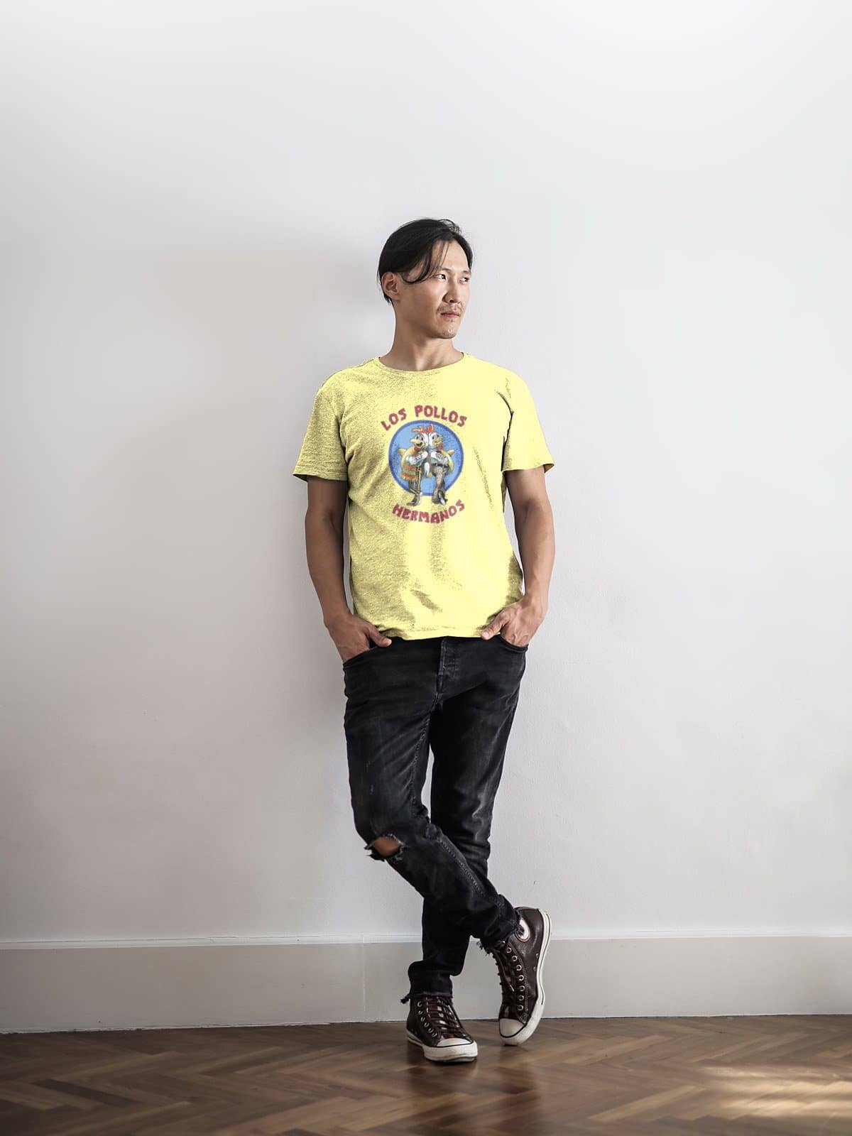 Los Pollos Hermanos Exclusive Yellow T Shirt for Men and Women | Premium Design | Catch My Drift India - Catch My Drift India  better call saul, clothing, general, hollywood, jimmy, made in i