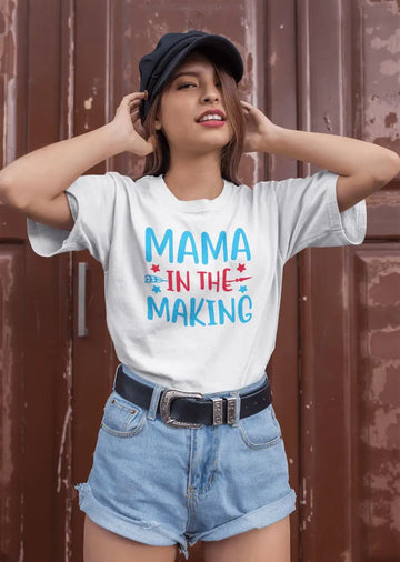 Mama in the Making T Shirt for New Mothers | Premium Design | Catch My Drift India - Catch My Drift India Clothing black, clothing, female, made in india, mom, mother, multi colour, parents, 