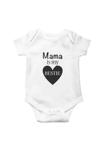 Mama is My Bestie Baby Romper | Premium Design | Catch My Drift India - Catch My Drift India  babies, baby, kids, onesie, onesies, romper, toddlers