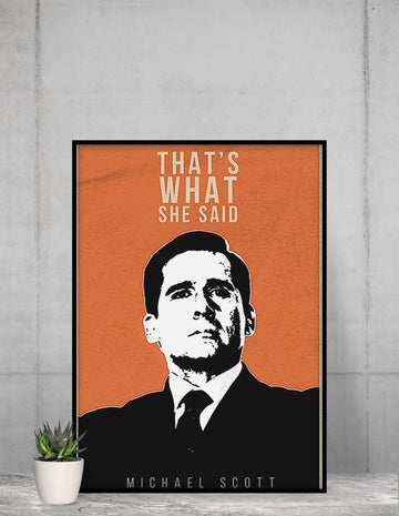 Thats What She Said Exclusive Michael Scott "The Office" Framed Wall Poster freeshipping - Catch My Drift India