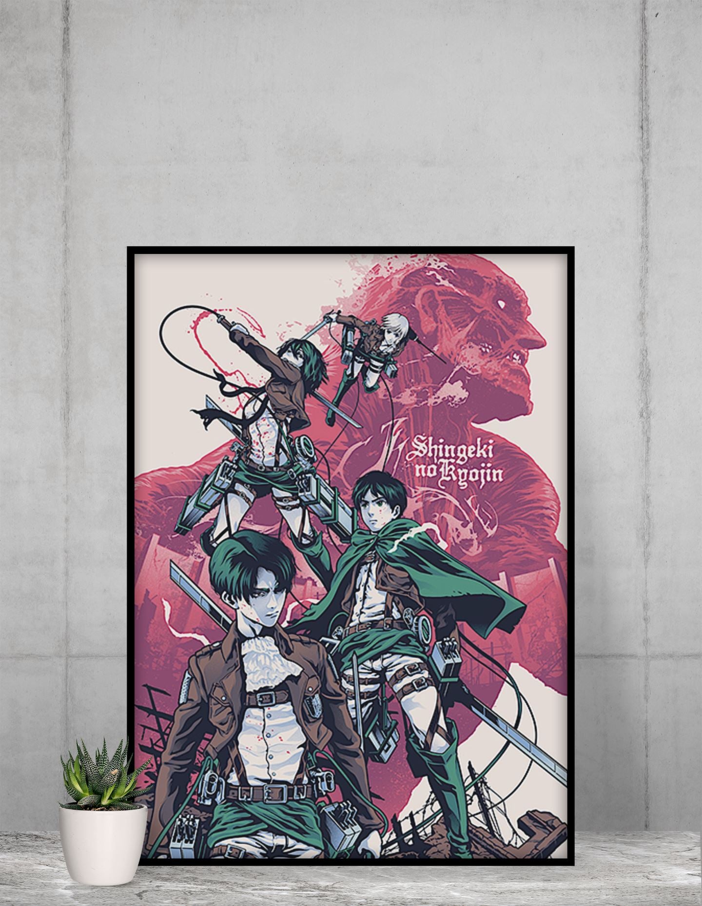 Attack on Titan Official Shingeki No Kyojin Framed Poster Art freeshipping - Catch My Drift India