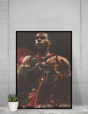 2018 Lebron God Mode Exclusive "GOAT" James Framed Wall Poster freeshipping - Catch My Drift India
