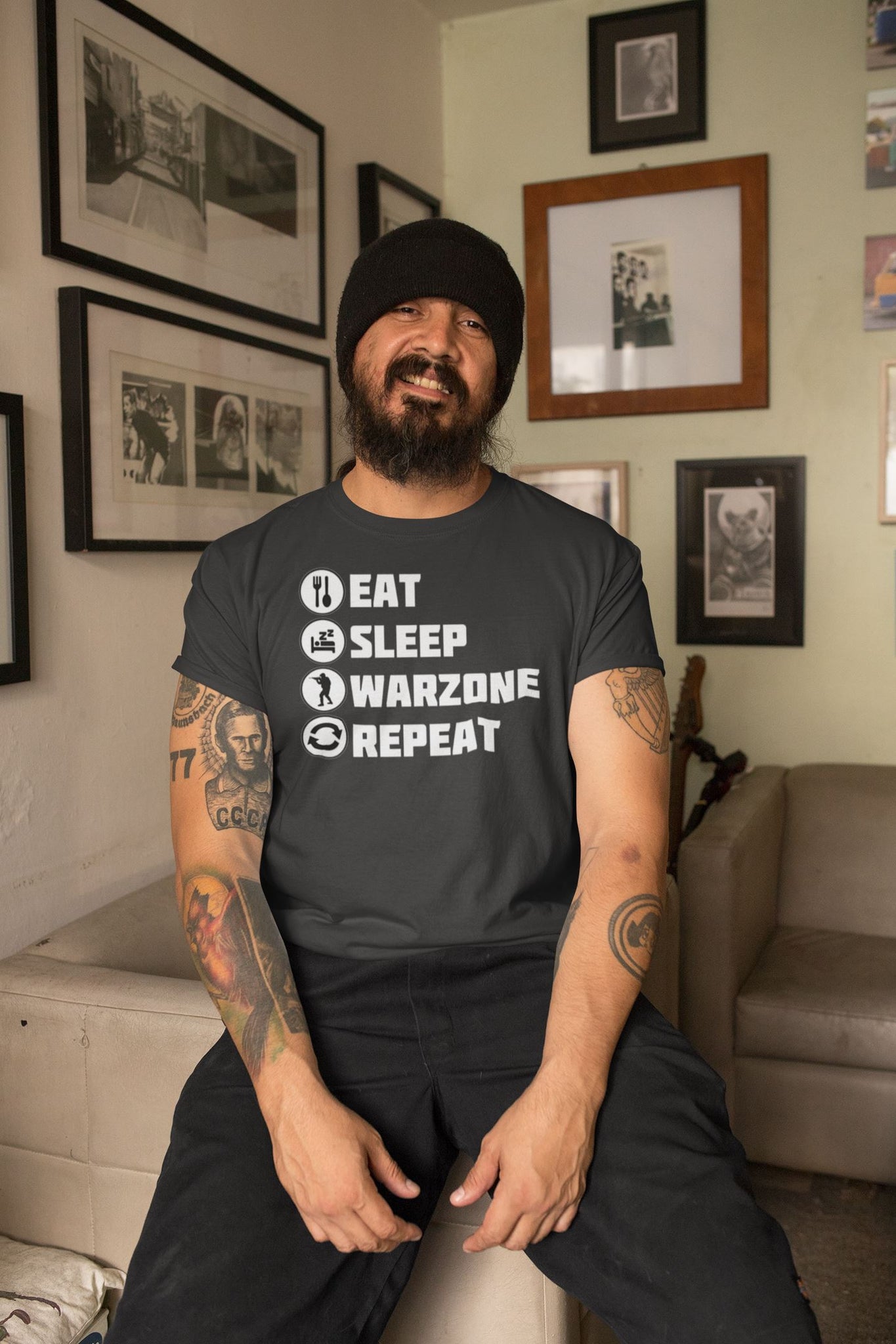 Eat Sleep Warzone Repeat Exclusive Call of Duty T Shirt for Men and Women freeshipping - Catch My Drift India