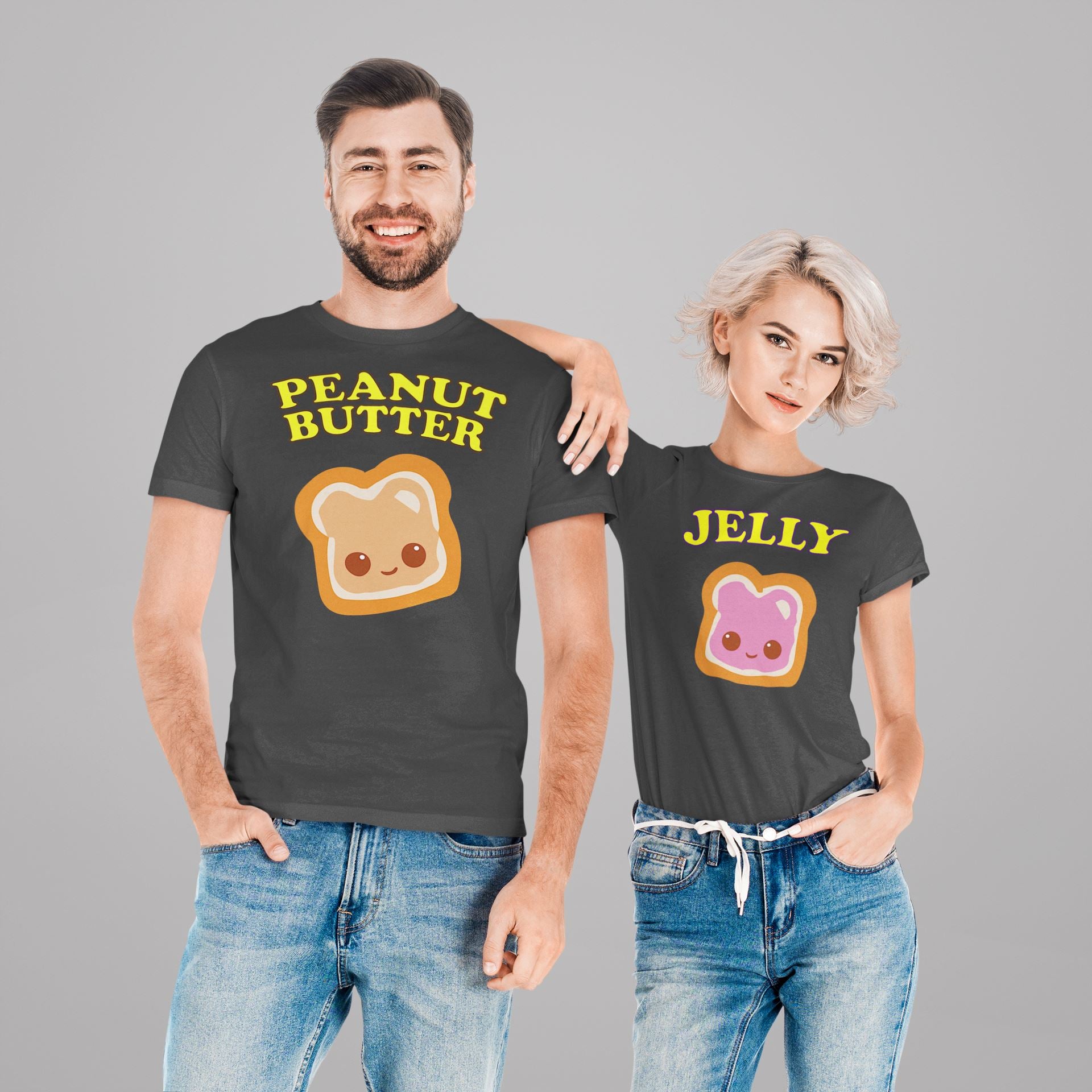 "Peanut Butter" Matching Couple and Friends T Shirt for Men and Women freeshipping - Catch My Drift India