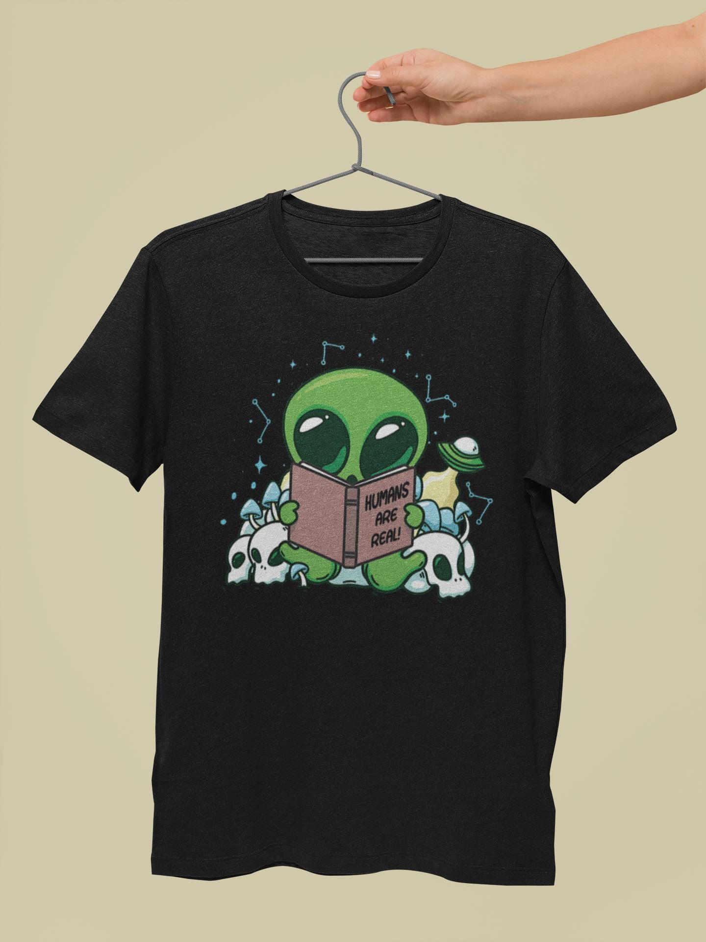 Humans are Real Funny Alien T Shirt for Men and Women freeshipping - Catch My Drift India