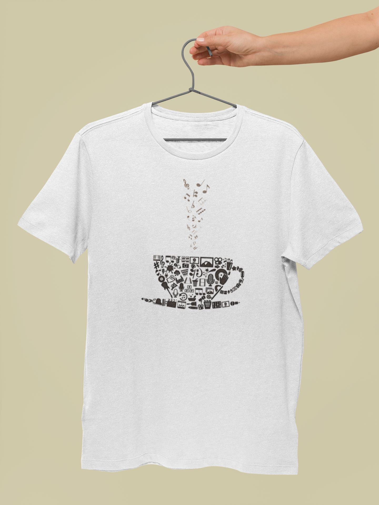 A Cup of Chai Full of Music Supreme White T Shirt for Men and Women freeshipping - Catch My Drift India