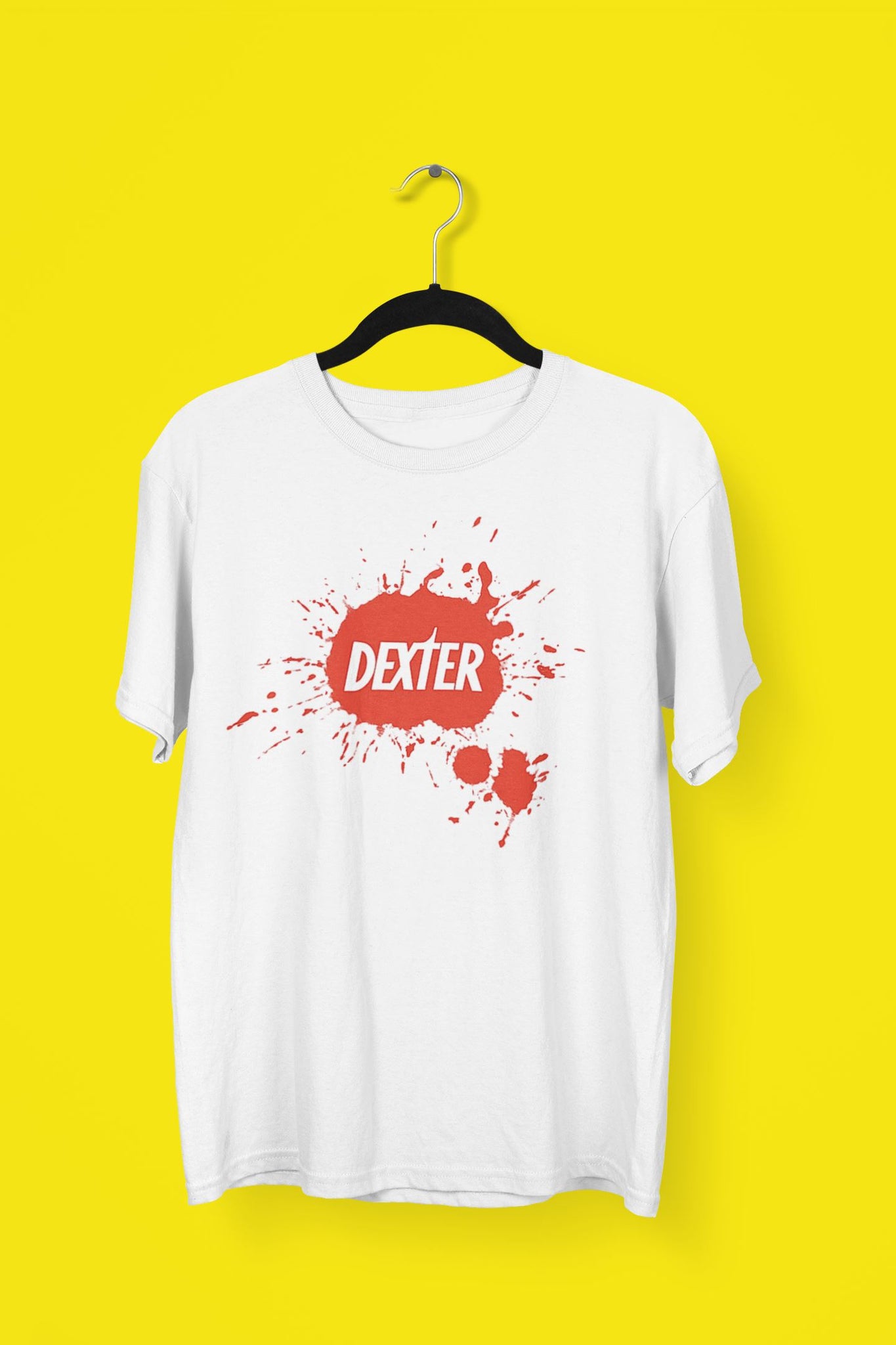 Dexter Blood Spatter Official White T Shirt for Men and Women freeshipping - Catch My Drift India