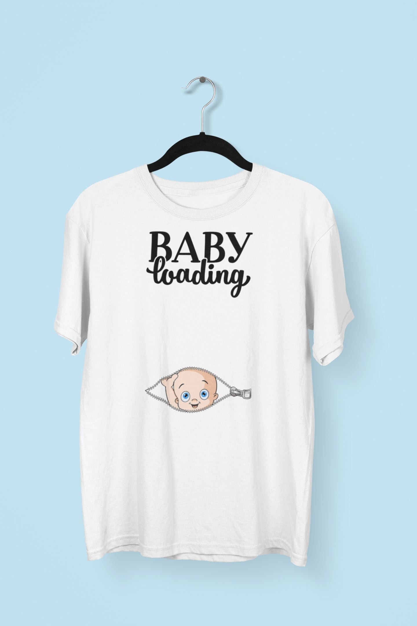 Baby Loading with a Surprise Special White T Shirt for Women Shirts & Tops Printrove 