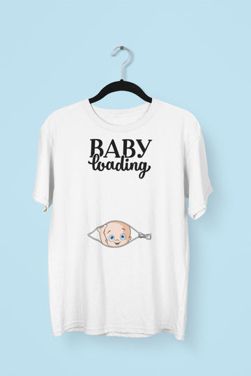 Baby Loading with a Surprise Special White T Shirt for Women