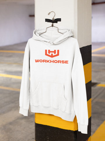 Workhorse Supreme White Hoodies for Men and Women