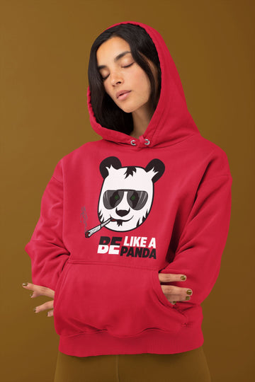 Be Like Panda Exclusive Red Hoodie for Men and Women freeshipping - Catch My Drift India