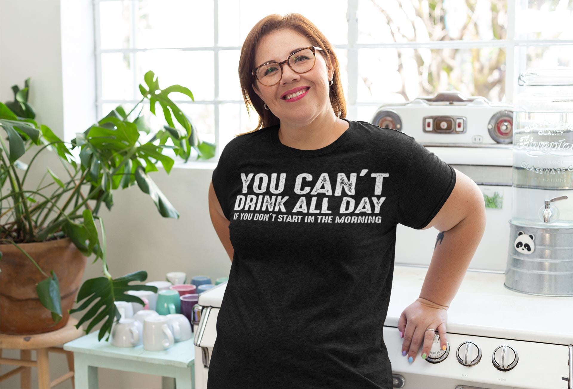 You Can't Drink All Day If You Don't Start in the Morning Funny Black T Shirt for Men and Women freeshipping - Catch My Drift India