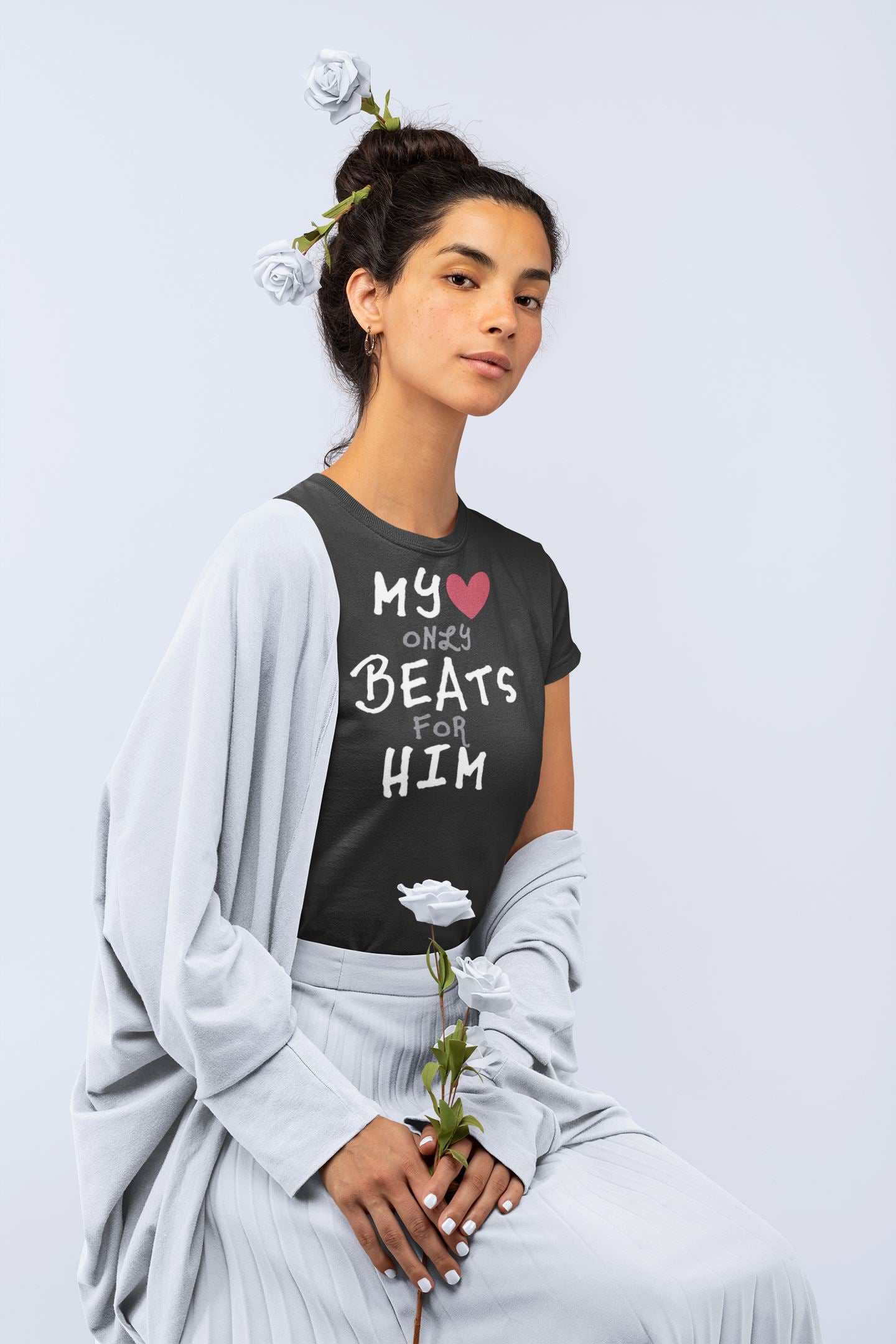 My Heart Only Beats for Him / Her Special Couples T Shirt for Men and Women freeshipping - Catch My Drift India