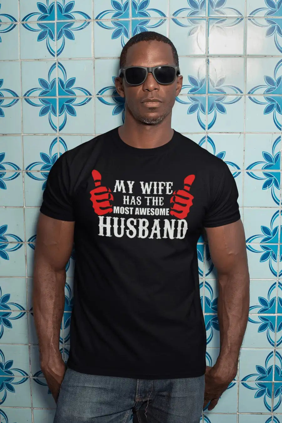 Most Awesome Husband Exclusive Black T Shirt / Hoodie for Men | Premium Design | Catch My Drift India - Catch My Drift India  black, clothing, couples, full sleeves, hoodie, hoodies, husband,