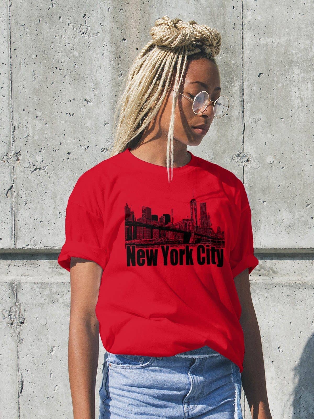 fumle miste dig selv Bitterhed New York City Exclusive Red T Shirt for Men and Women freeshipping - Catch  My Drift India