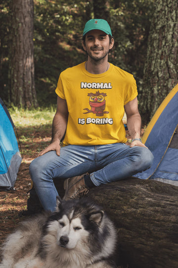 Normal is Boring Funky Ullu T Shirt for Men and Women | Premium Design | Catch My Drift India