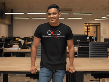 Obsessive Coding Disorder Black T Shirt For Men | Premium Design | Catch My Drift India