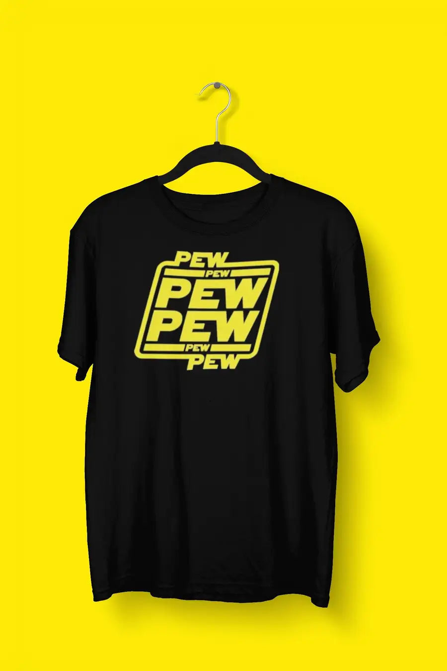 Pew Pew Pew Exclusive Star Wars Fan T Shirt | Premium Design | Catch My Drift India - Catch My Drift India Clothing black, bollywood, clothing, engineer, made in india, movies, shirt, star wa