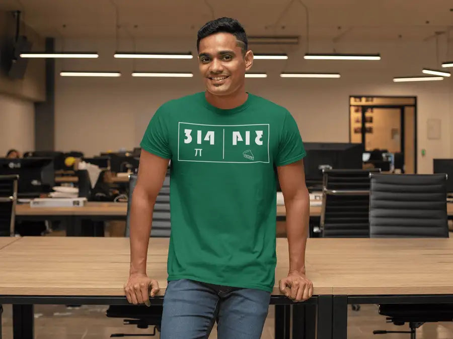 Pie Mirror Image T Shirt for Men and Women | Premium Design | Catch My Drift India - Catch My Drift India Clothing black, clothing, engineer, engineering, made in india, multi colour, shirt, 