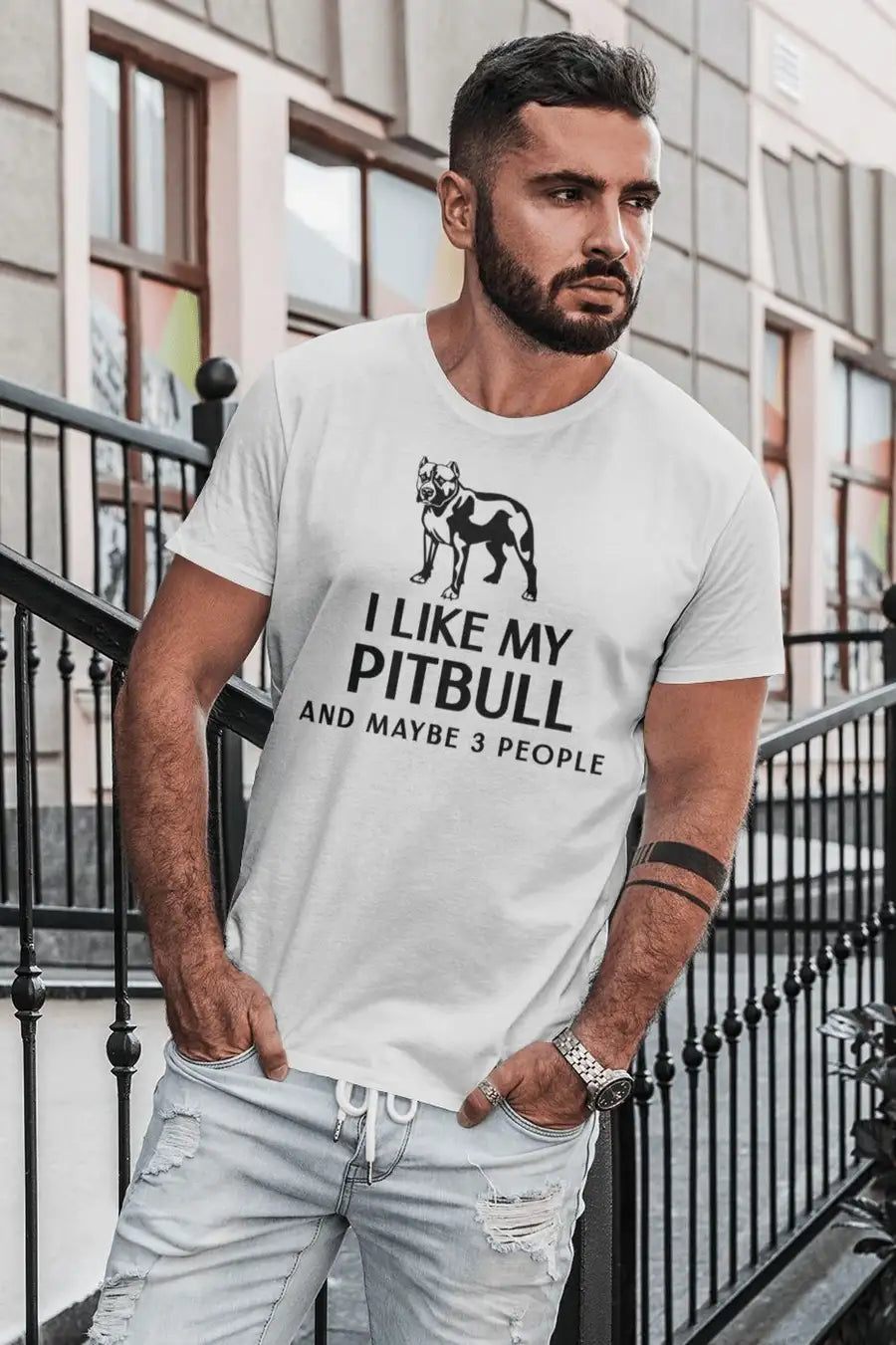 Pit Bull Exclusive White T-Shirt | Premium Design | Catch My Drift India - Catch My Drift India Clothing clothing, dog, made in india, pit bull, pitbull, shirt, t shirt, tshirt, white