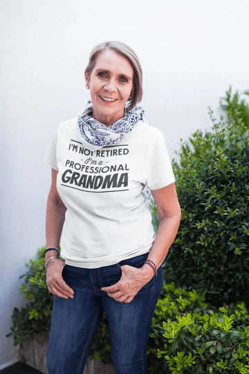Professional Grandma White T Shirt for Women | Premium Design | Catch My Drift India