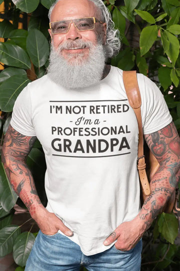 Professional Grandpa White T Shirt for Men | Premium Design | Catch My Drift India