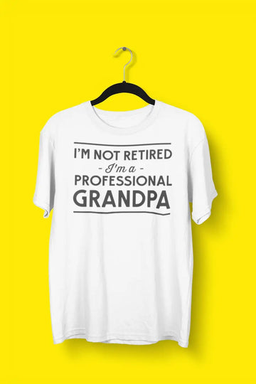 Professional Grandpa White T Shirt for Men | Premium Design | Catch My Drift India