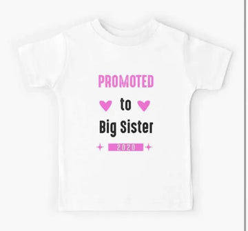 Promoted to Big Sister T Shirt for Kids | Premium Design | Catch My Drift India