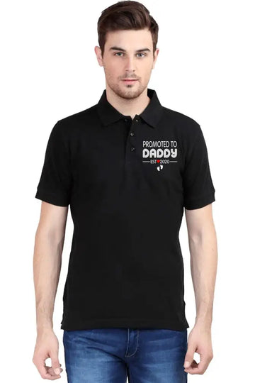 Promoted to Daddy Polo T Shirt for Men | Premium Design | Catch My Drift India