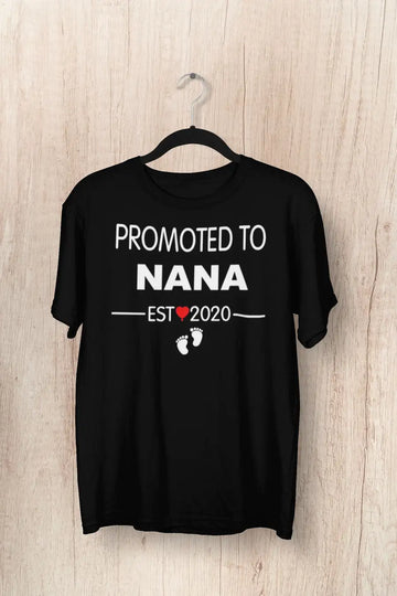Promoted to Nana T Shirt for Men | Premium Design | Catch My Drift India - Catch My Drift India Clothing black, clothing, grandparents, made in india, parents, shirt, t shirt, tshirt