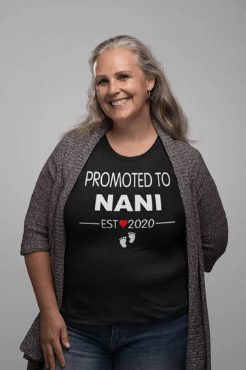 Promoted to Nani T Shirt for Women | Premium Design | Catch My Drift India - Catch My Drift India Clothing black, clothing, grandparents, made in india, parents, shirt, t shirt, tshirt