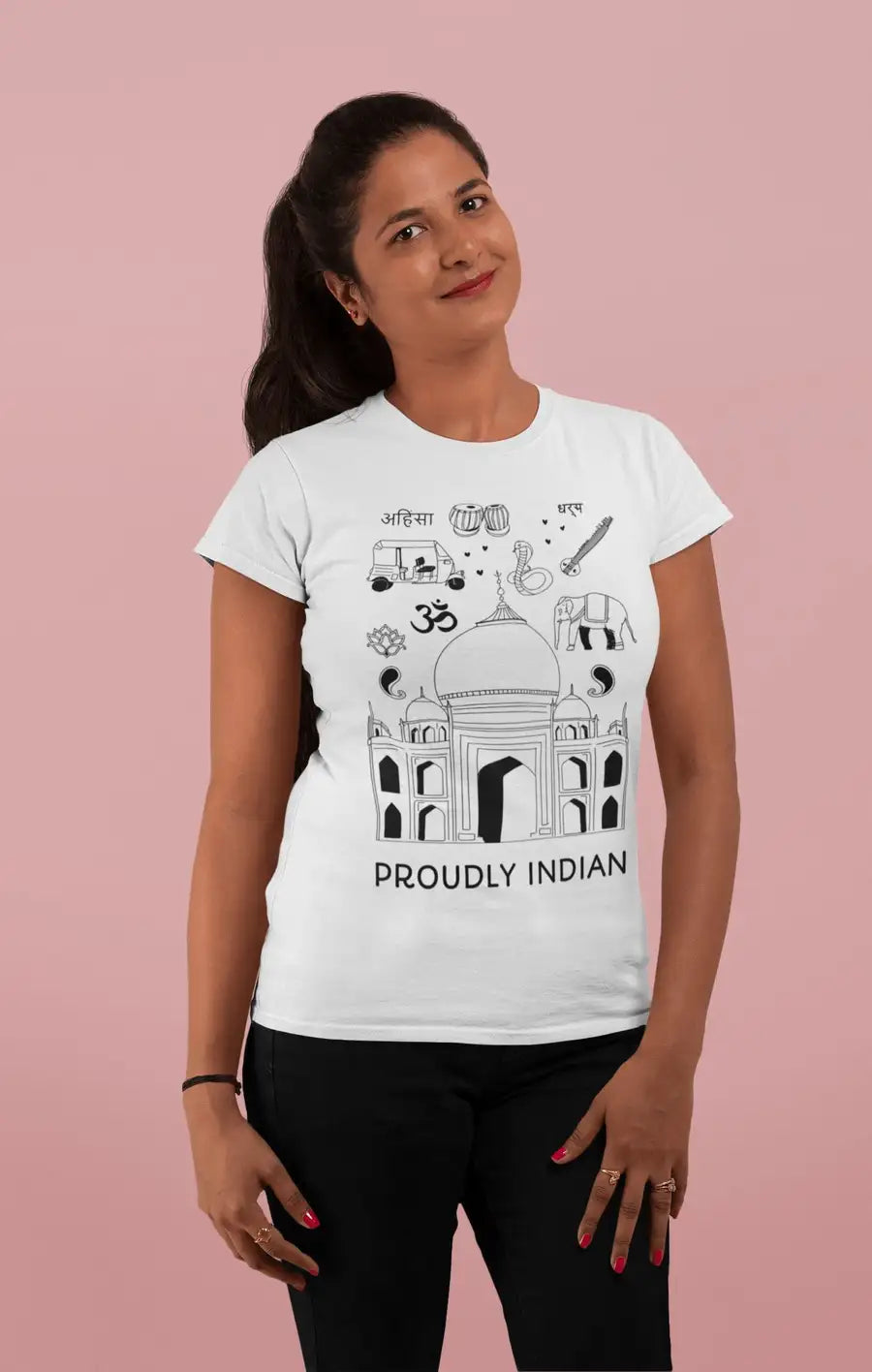 Proudly Indian Limited Edition Unisex T-Shirt | Premium Design | Catch My Drift India - Catch My Drift India Clothing clothing, indian, made in india, shirt, t shirt, trending, tshirt, white