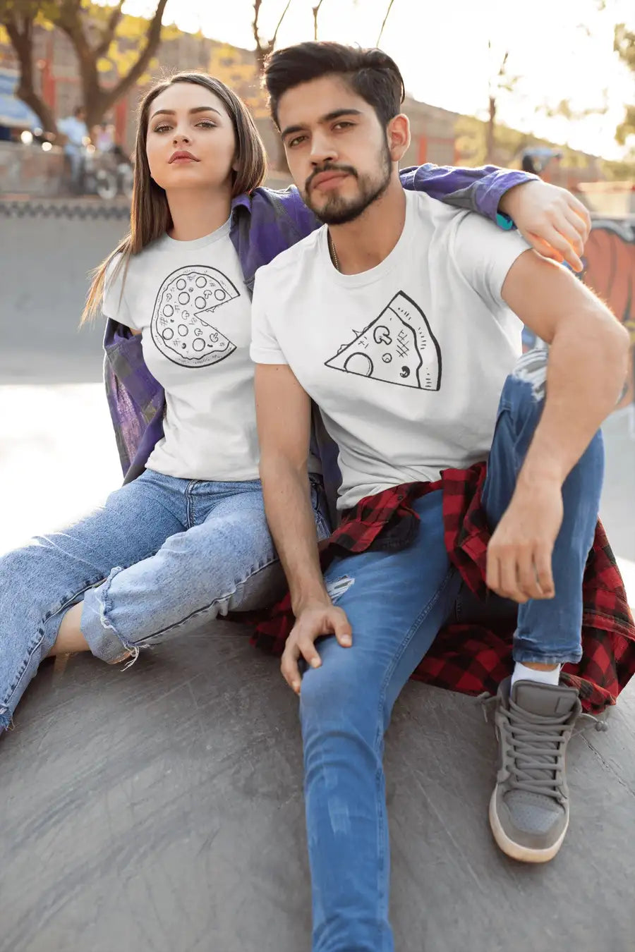 Rest of Pizza T Shirt for Couples | Premium Design | Catch My Drift India - Catch My Drift India Clothing clothing, couples, made in india, shirt, t shirt, tshirt, white