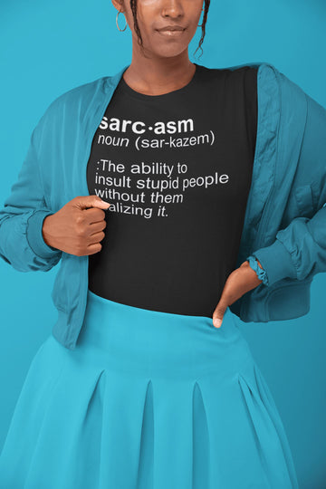 Sarcasm Definition Funny Black T Shirt for Men and Women
