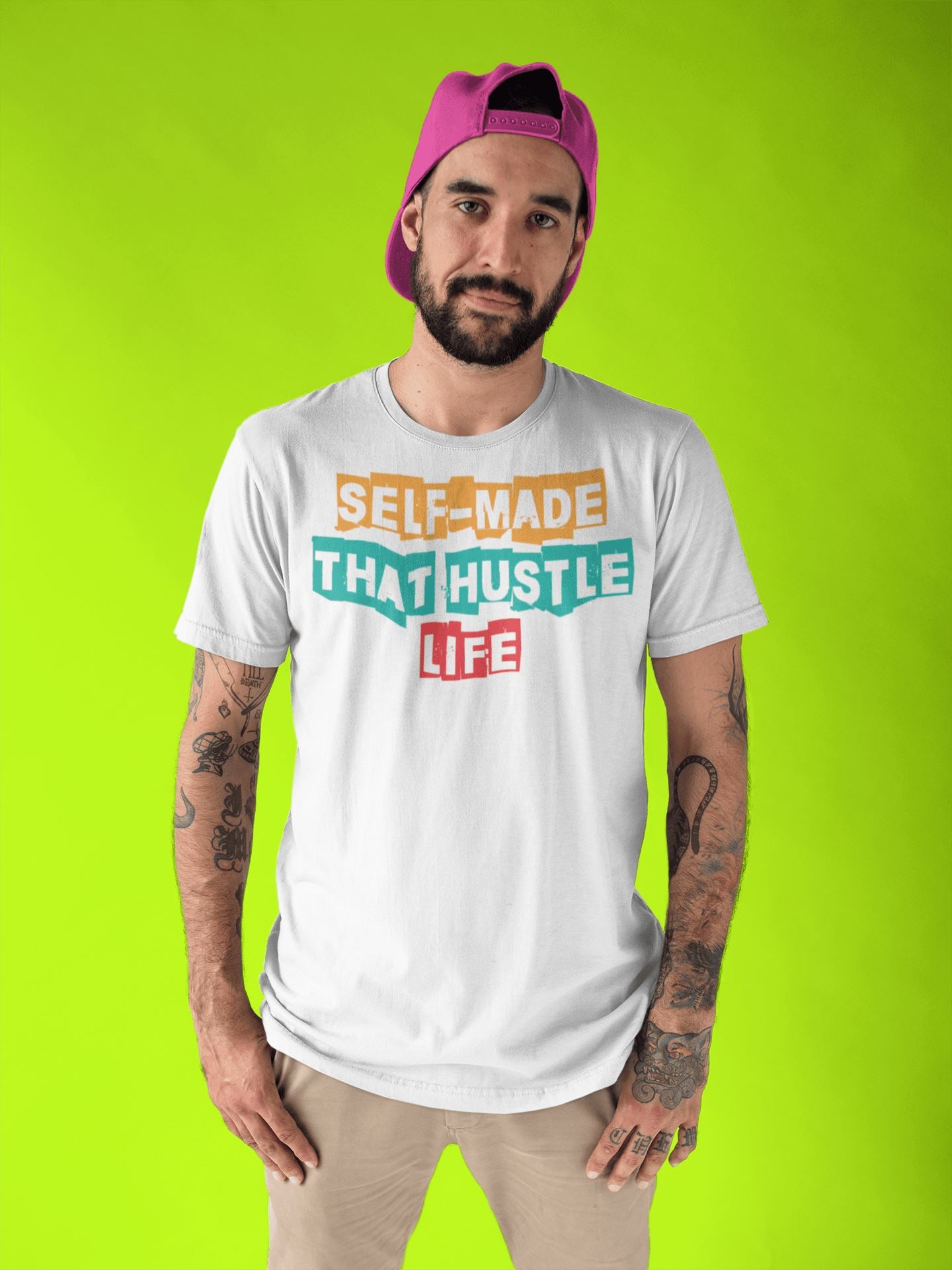 Self Made That Hustle Life Exclusive Supreme T Shirt for Men and Women - Catch My Drift India  activewear, black, clothing, made in india, motivation, shirt, stock, stock market, t shirt, tra