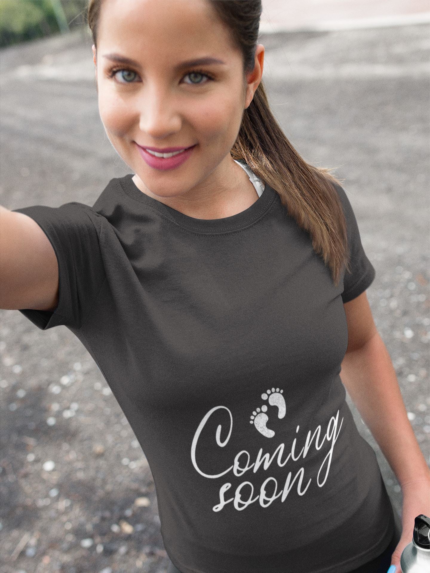 Baby Coming Soon Special Pregnancy Reveal Black T Shirt for Expecting Moms freeshipping - Catch My Drift India