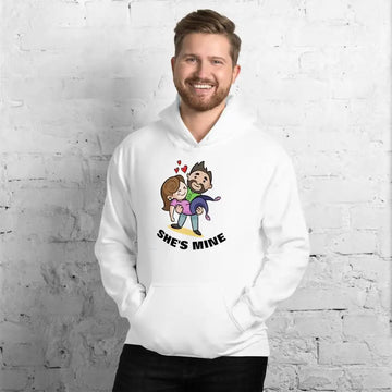 She's Mine Cute Hoodie for Couples | Premium Design | Catch My Drift India