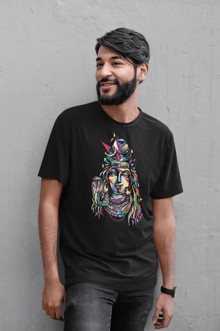 Shivji Special Designer Black T Shirt | Premium Design | Catch My Drift India - Catch My Drift India  black, clothing, god, made in india, shirt, shiv, shiva, t shirt, trending, tshirt