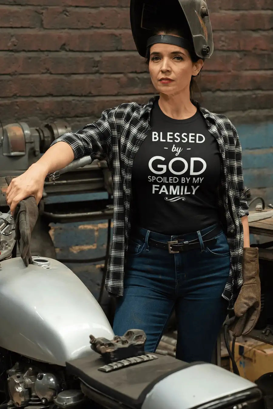 Spoiled By My Family Exclusive T Shirt for Married Men and Women | Premium Design | Catch My Drift India - Catch My Drift India  black, clothing, couples, family, female, general, god, husban