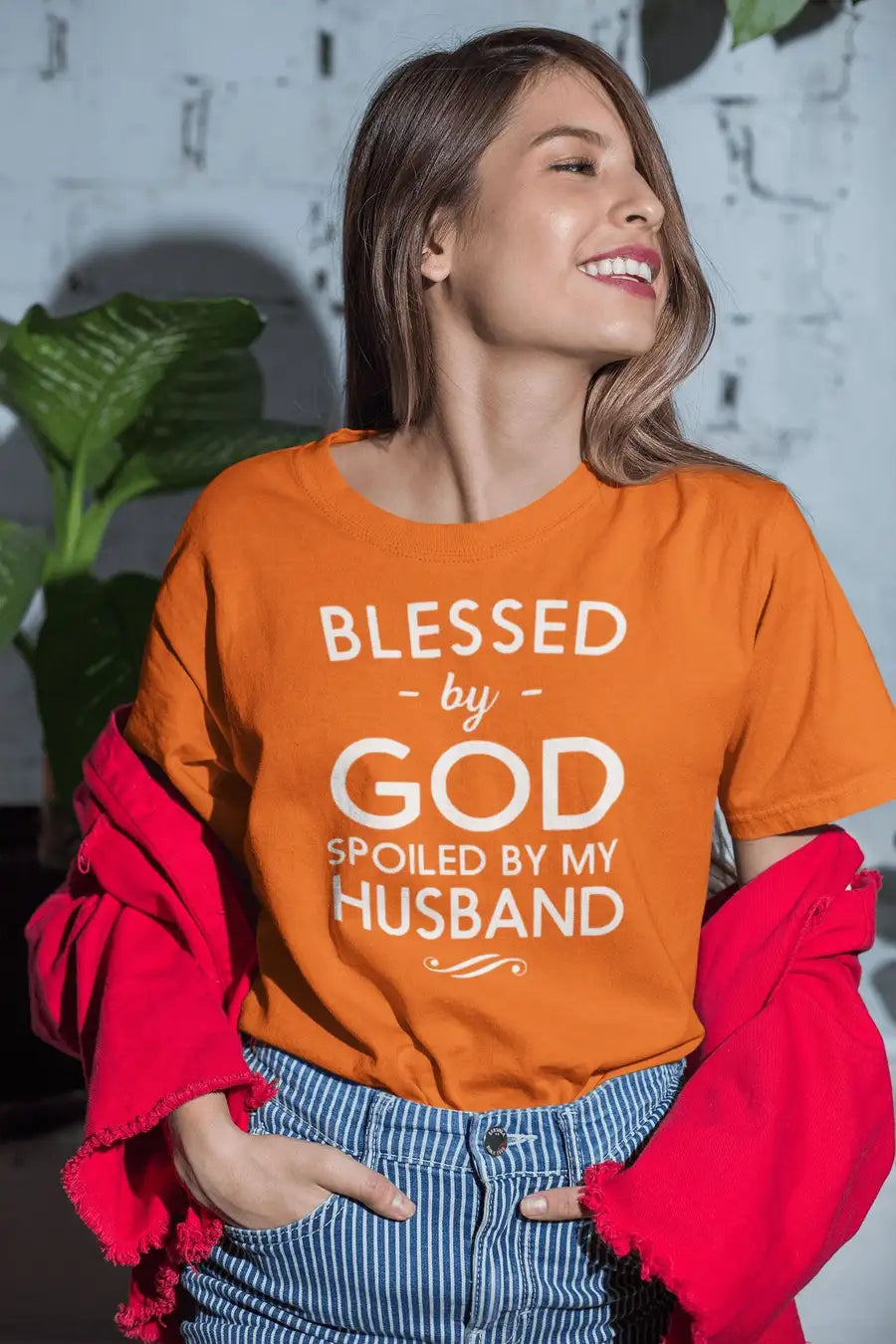 Spoiled By My Husband Exclusive Multi Colour T Shirt for Married Women | Premium Design | Catch My Drift India - Catch My Drift India  black, clothing, couples, husband, made in india, multi 