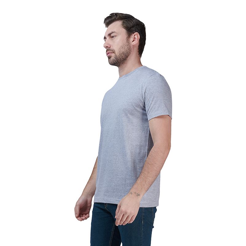 Heather Grey Premium Round Neck Half Sleeves Plain T-Shirt For Men Apparel & Accessories Catch My Drift India 