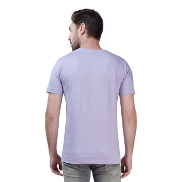 Lavender Premium Round Neck Half Sleeves Plain T-Shirt For Men