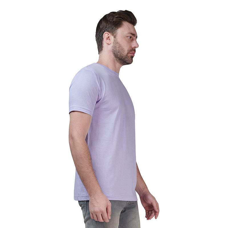 Lavender Premium Round Neck Half Sleeves Plain T-Shirt For Men Apparel & Accessories Catch My Drift India 