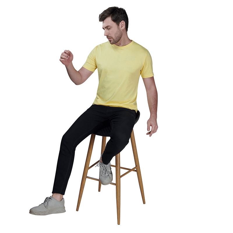 Lemon Yellow Premium Round Neck Half Sleeves Plain T-Shirt For Men Apparel & Accessories Catch My Drift India 