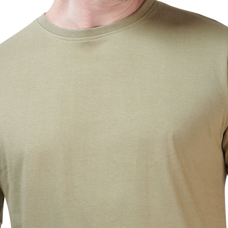 Sage Green Premium Round Neck Half Sleeves Plain T-Shirt For Men Apparel & Accessories Catch My Drift India 
