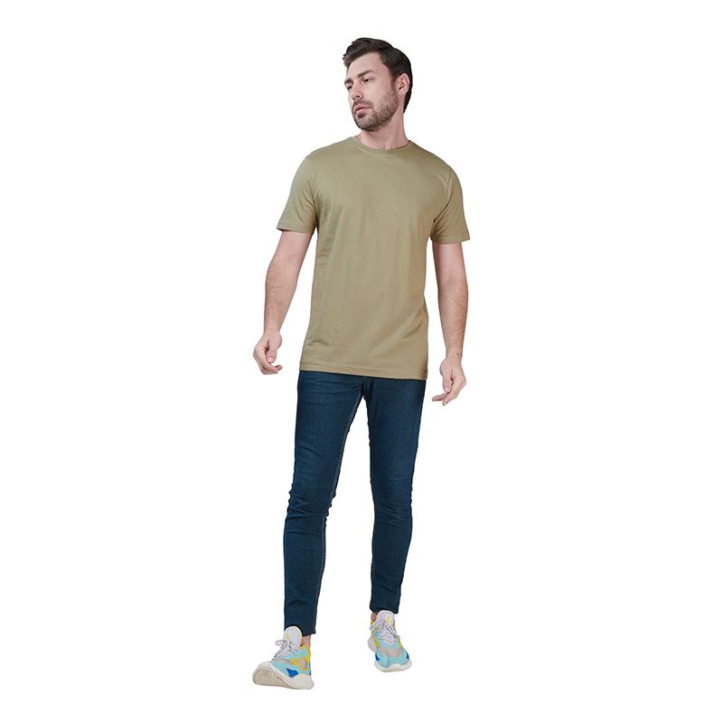 Sage Green Premium Round Neck Half Sleeves Plain T-Shirt For Men Apparel & Accessories Catch My Drift India 