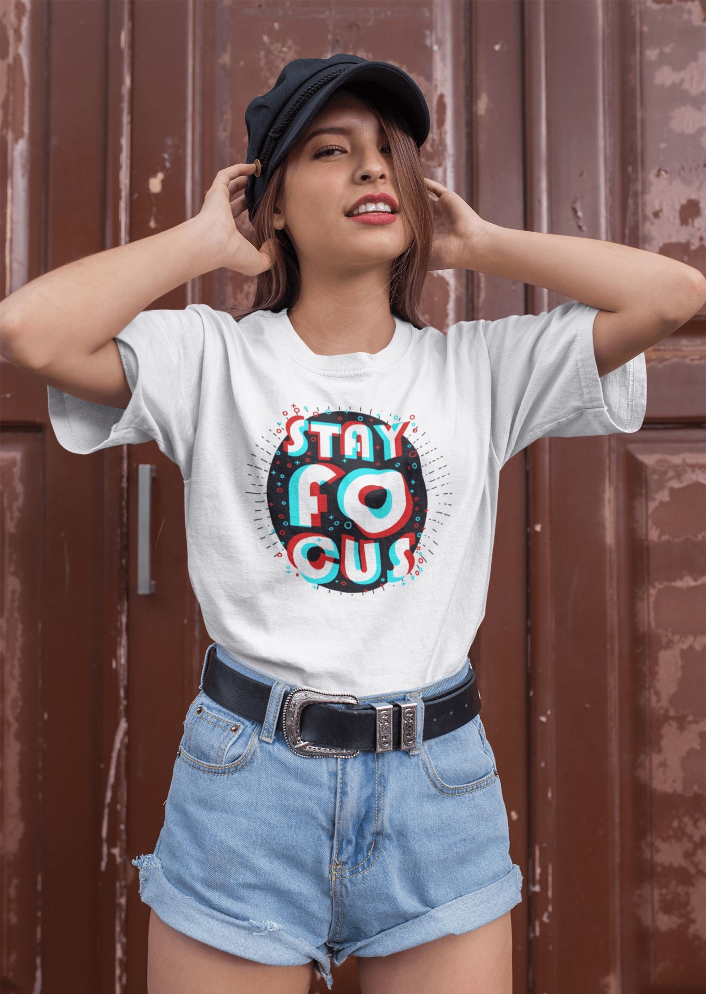 Stay Focus Supreme T Shirt for Men and Women - Catch My Drift India  clothing, female, general, made in india, shirt, t shirt, trending, tshirt, white