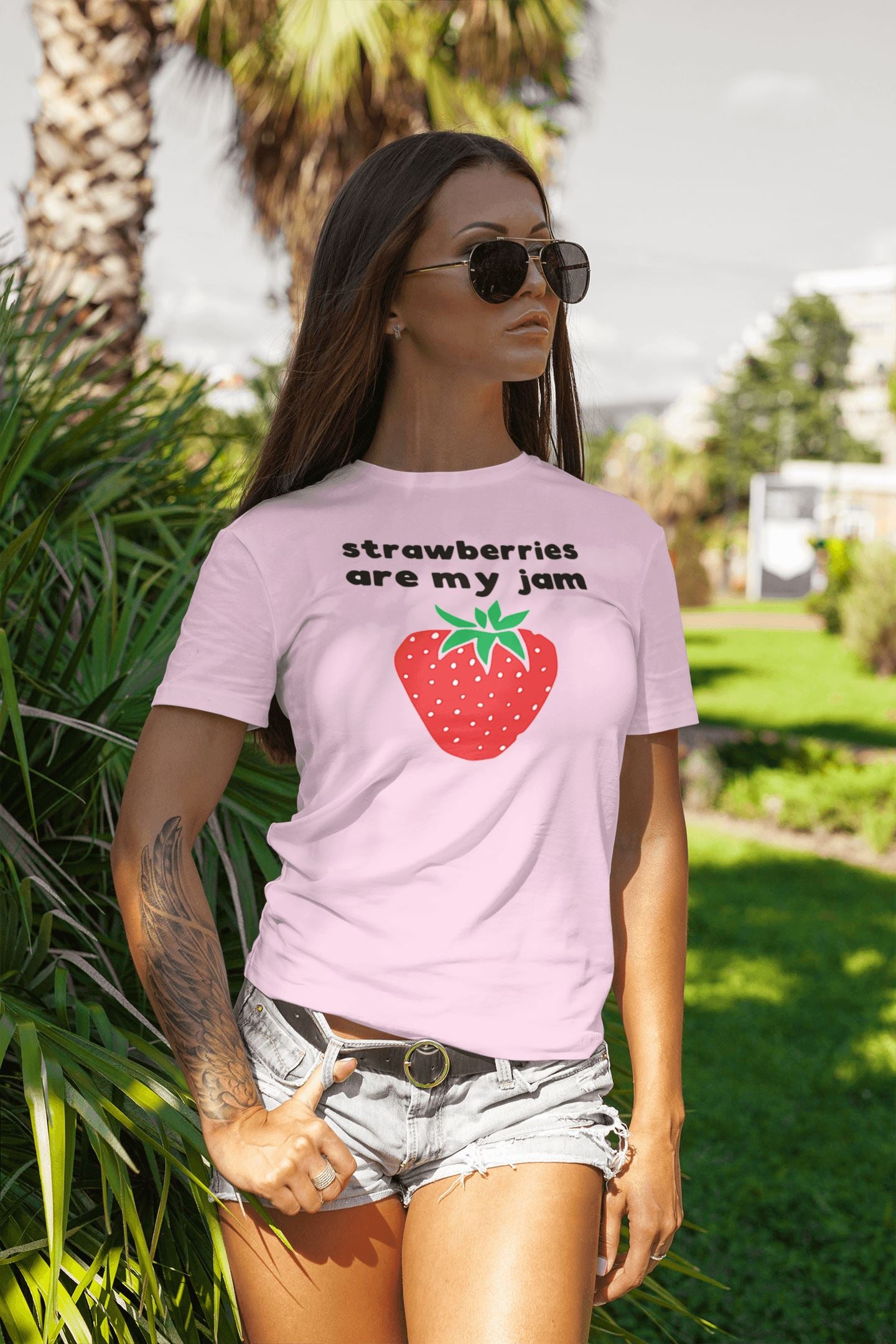 Strawberries Are My Jam Funny Troll T Shirt for Men and Women - Catch My Drift India  clothing, female, funny, general, made in india, pink, shirt, t shirt, trending, tshirt, white