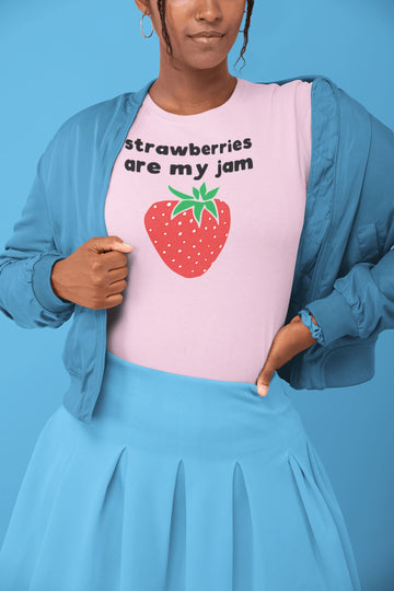 Strawberries Are My Jam Funny Troll T Shirt for Men and Women